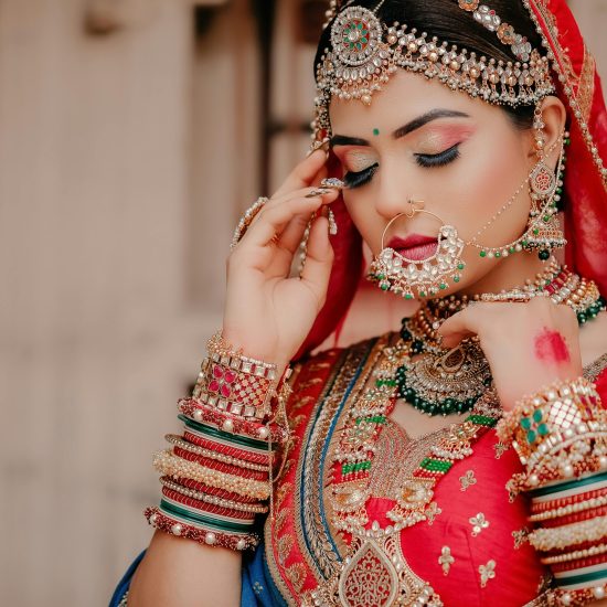 pexels-photo-8295326-8295326 Beautiful Indian bride in ornate traditional dress and jewelry.Beauty parlour course near me